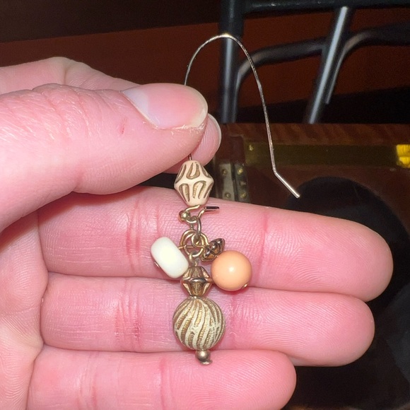 Beaded Stone Boho Dangle Drop Earrings - Picture 6 of 9